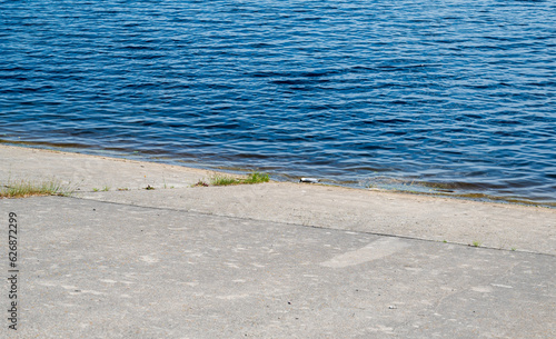 Concrete bank of the water reservoir