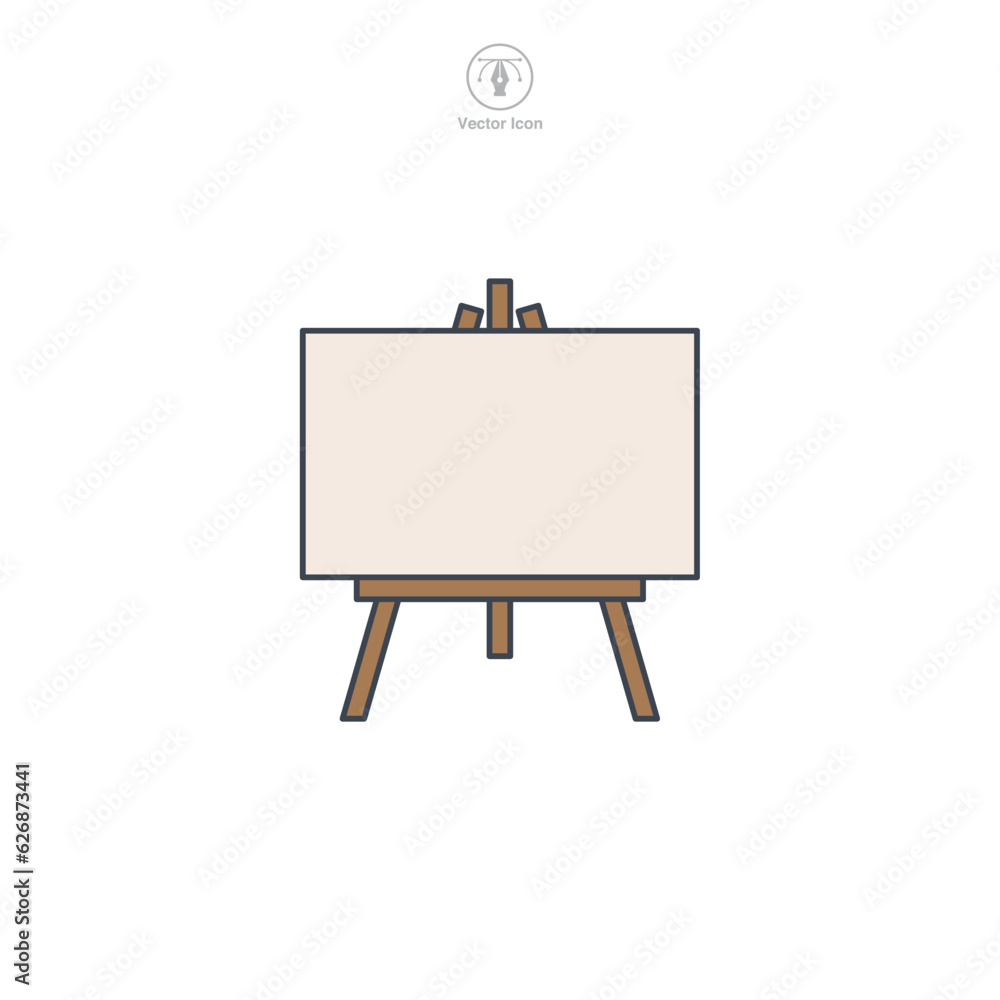 Easel icon symbol vector illustration isolated on white background Easel icon symbol vector illustration isolated on white background