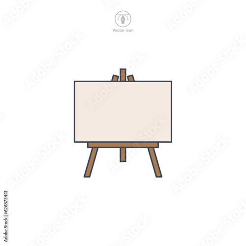 Easel icon symbol vector illustration isolated on white background