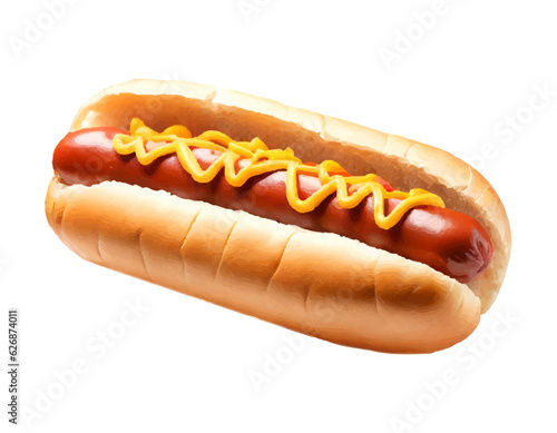hot dog street fast food for a snack vector illustration