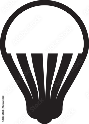Led lamp icon energy economy technology. Electric bulb power modern innovation. Smart home vector sign.