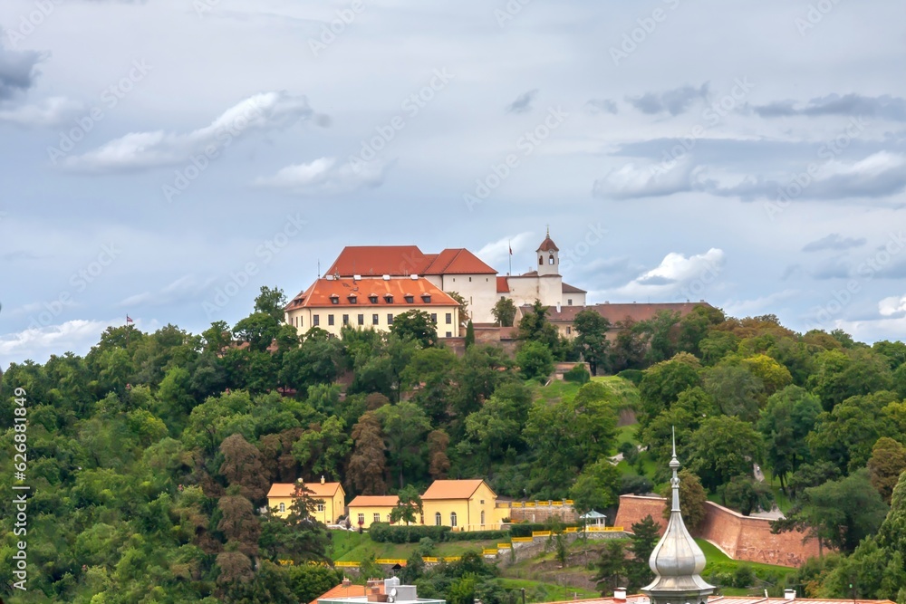 Špilberk Castle as viewed from Old Brno, Czech Repulic