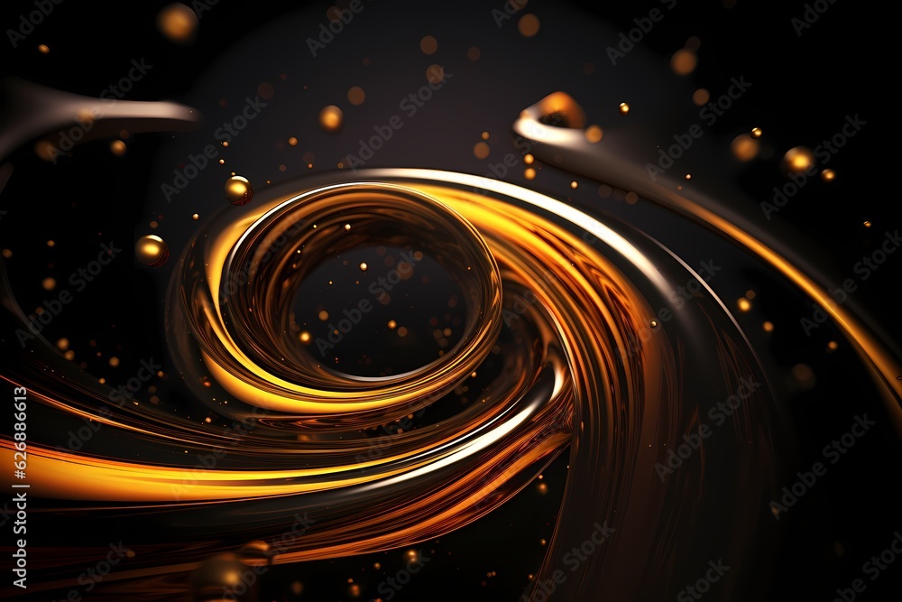 Olive or engine oil splash with waves luxury a Black Screen, generative ai Olive or engine oil splash with waves luxury a Black Screen, generative ai