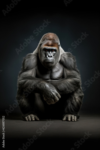 Adult Gorilla created with GenAI