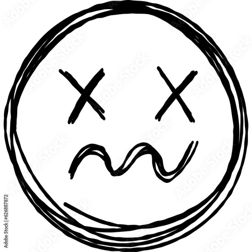 Scribble Emoji Confounded