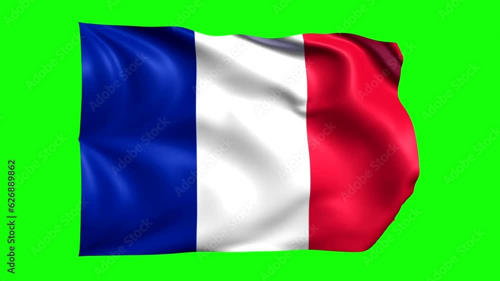 green screen animated france flag green screen animated france flag
