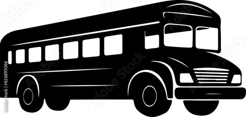 School bus silhouette illustration