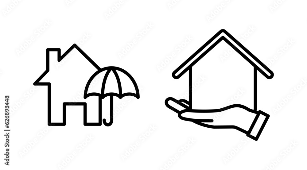 Home insurance icon vector. home shield protect logo Home insurance icon vector. home shield protect logo