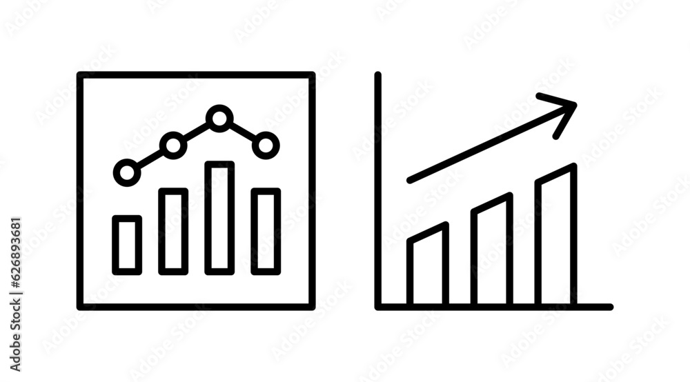 Growing graph Icon vector. Chart icon. Graph Icon Growing graph Icon vector. Chart icon. Graph Icon