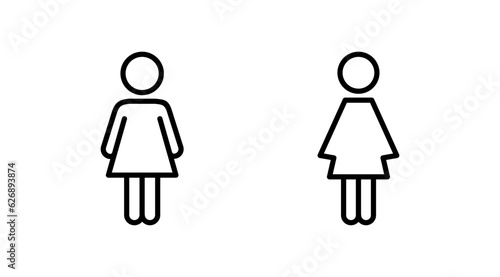 Female icon vector. toilet icon. restroom sign. gender