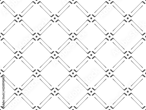 Seamless pattern with golf clubs. Black and white pattern with golf putter and a golf ball in a minimalist style. Design for print, banners and posters, promotional items. Vector illustration