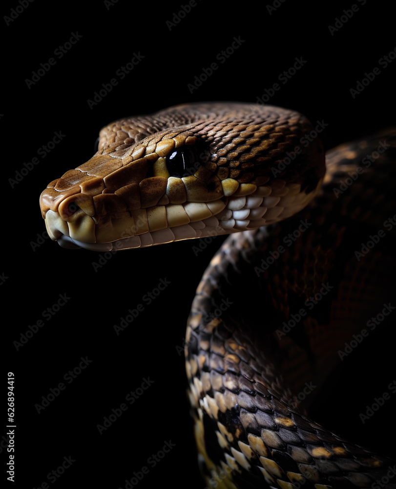 Snake profile portrait - Generative AI Snake profile portrait - Generative AI