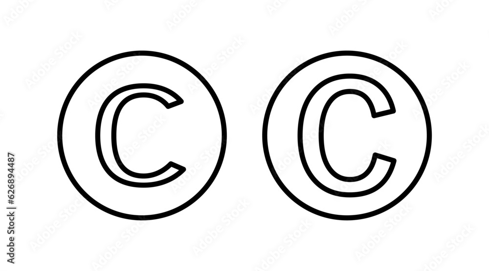 Copyright icon vector. copyright symbol Copyright icon vector. copyright symbol