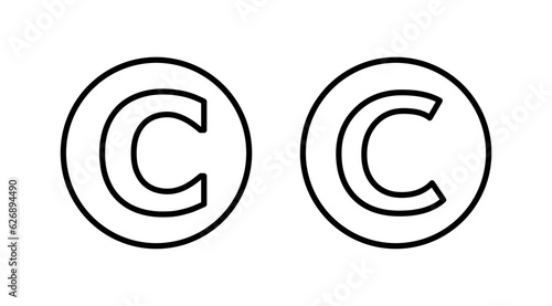 Copyright icon vector. copyright symbol
