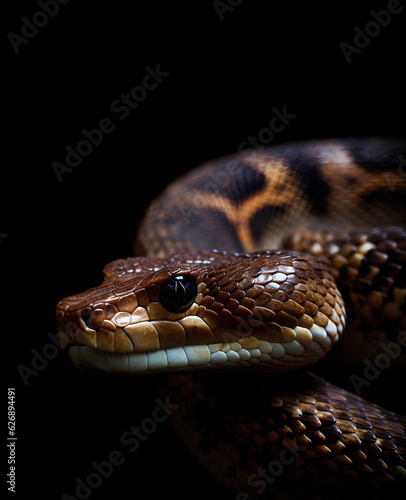 Snake profile portrait - Generative AI © Samira