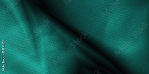 Fabric background Close up texture of natural weave in dark green or teal color. Fabric texture of natural line textile material .	