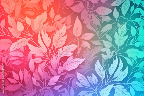 Floral pattern with decorative flowers and plants © tynza