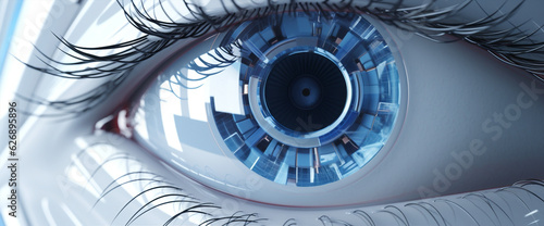 Woman technology futuristic eye robotic © SHOTPRIME STUDIO