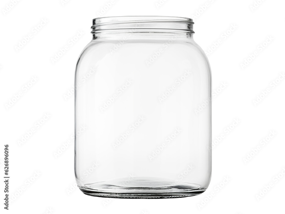 Transparent empty glass jar for food, conservation, liquids isolated on white background. Transparent empty glass jar for food, conservation, liquids isolated on white background.