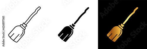 The Broomstick Icon represents a traditional cleaning tool that is commonly associated with witches and magic.