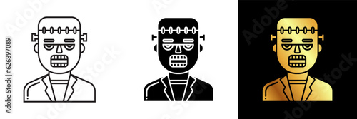 The Frankenstein's Monster Icon depicts the iconic creature created by Dr. Victor Frankenstein in Mary Shelley's novel. 
