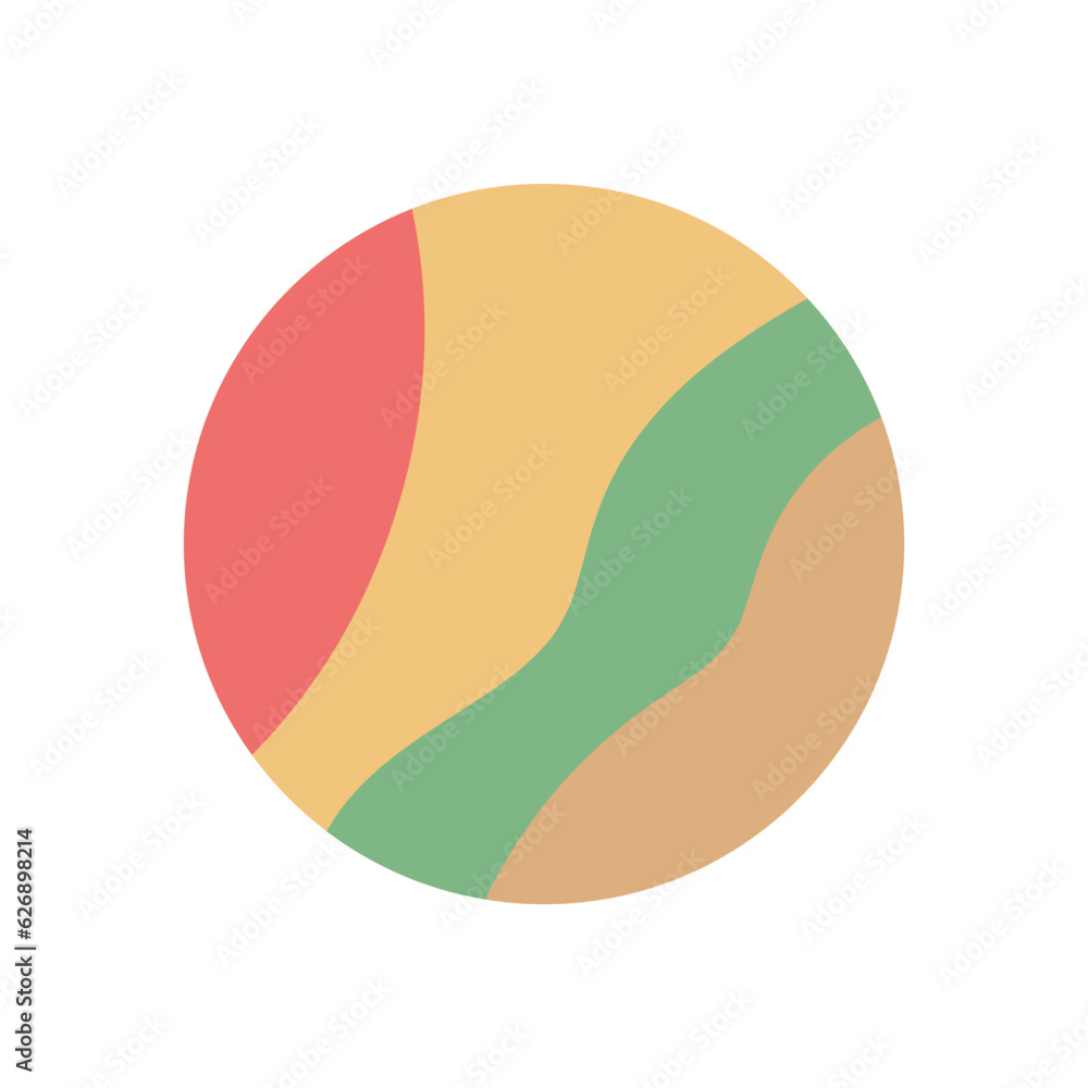 Round vector highlight circle. Flat vector element isolated on white background, highlight cover in trendy retro colors. Round vector highlight circle. Flat vector element isolated on white background, highlight cover in trendy retro colors.