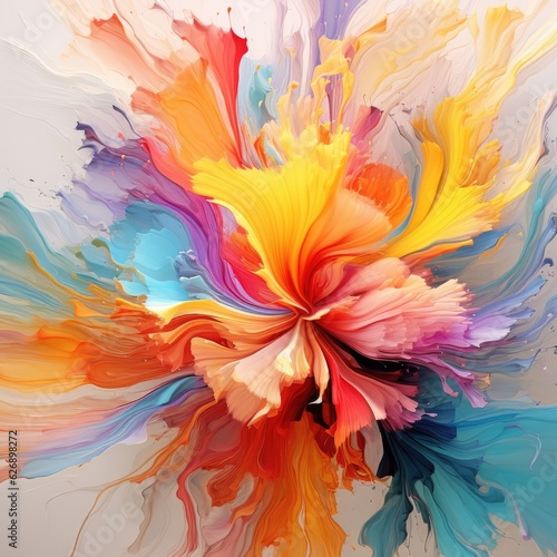 Color Splash series. Background design of fractal paint and rich texture.