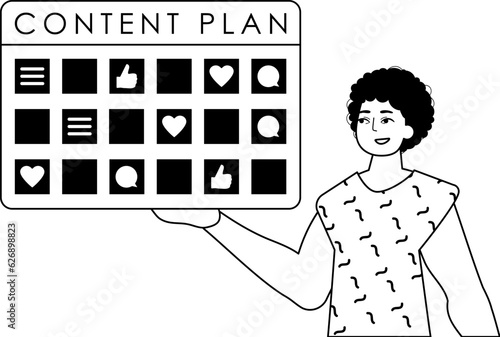 guy and message design . social medium forwarding subjugate . bootleg and White analogue stylus. Trendy style, Vector Illustration