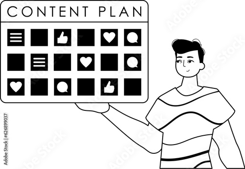 guy and message function . social polish metier ahead smother . bootleg and White analogue stylus. Trendy style, Vector Illustration