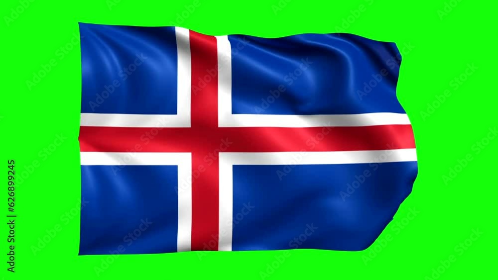green screen animated iceland flag green screen animated iceland flag