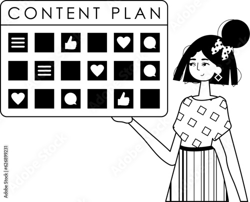 female child and message plan . sociable forte forwarding theme . bootleg and White analogue dash. Trendy style, Vector Illustration