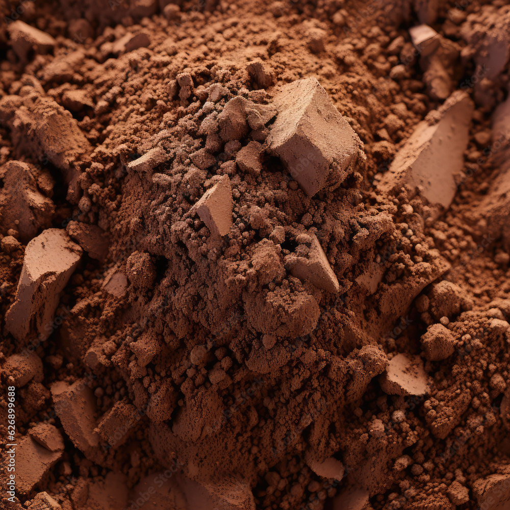 A closeup image of a brown soil, in the style of saturated pigments, dark brown and dark bronze, nyc explosion coverage, use of screen tones Ai generative A closeup image of a brown soil, in the style of saturated pigments, dark brown and dark bronze, nyc explosion coverage, use of screen tones Ai generative