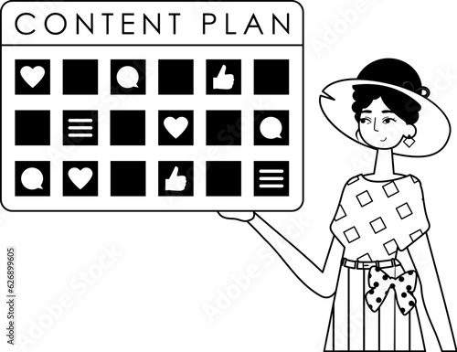 female child and message plan . sociable forte forwarding etymon . bootleg and White analogue overhead. Trendy style, Vector Illustration