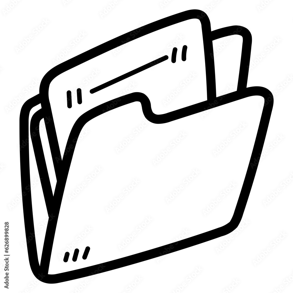 folder line icon style