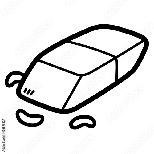 eraser line icon style