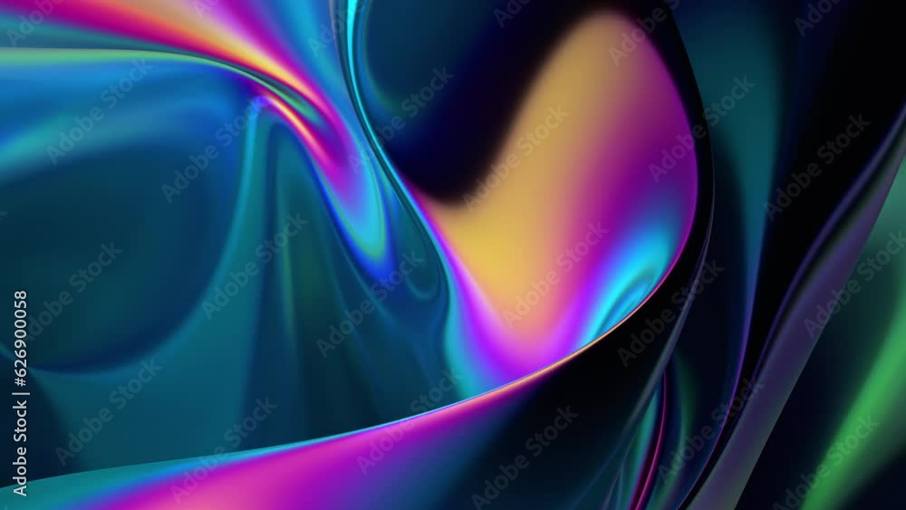 Abstract 3d design, iridescent background, 4k seamless looped video Abstract 3d design, iridescent background, 4k seamless looped video