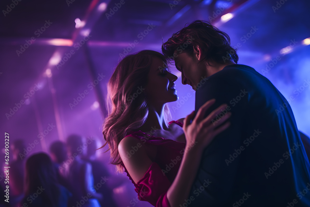 A couple dancing in a club A couple dancing in a club