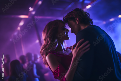 A couple dancing in a club