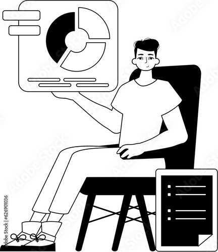 The derision holds a graph of Young with positivist moral ability . built - in injustice and lacuna analogue manner. Trendy style, Vector Illustration