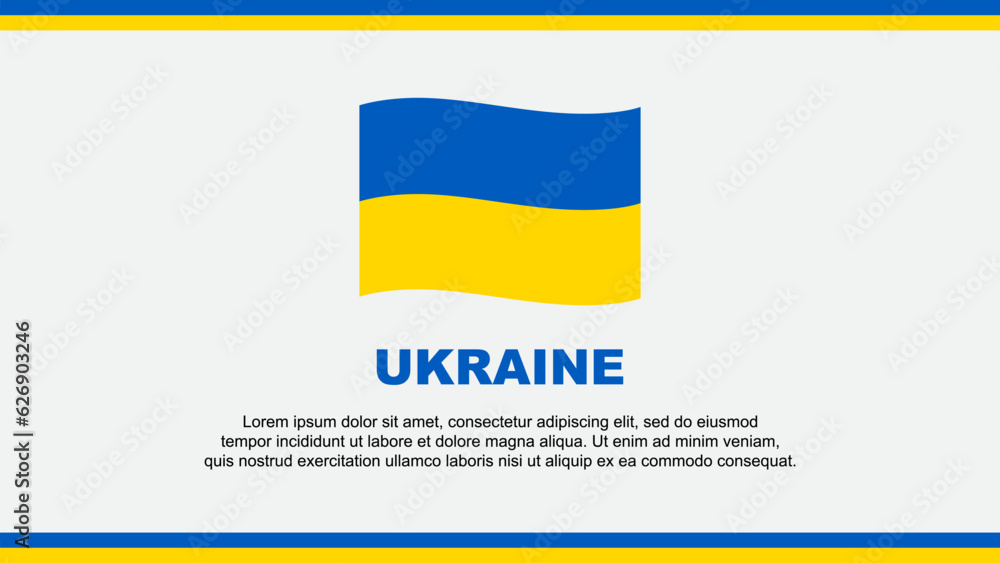 Obraz premium Ukraine Flag Abstract Background Design Template. Ukraine Independence Day Banner Social Media Vector Illustration. Ukraine Design