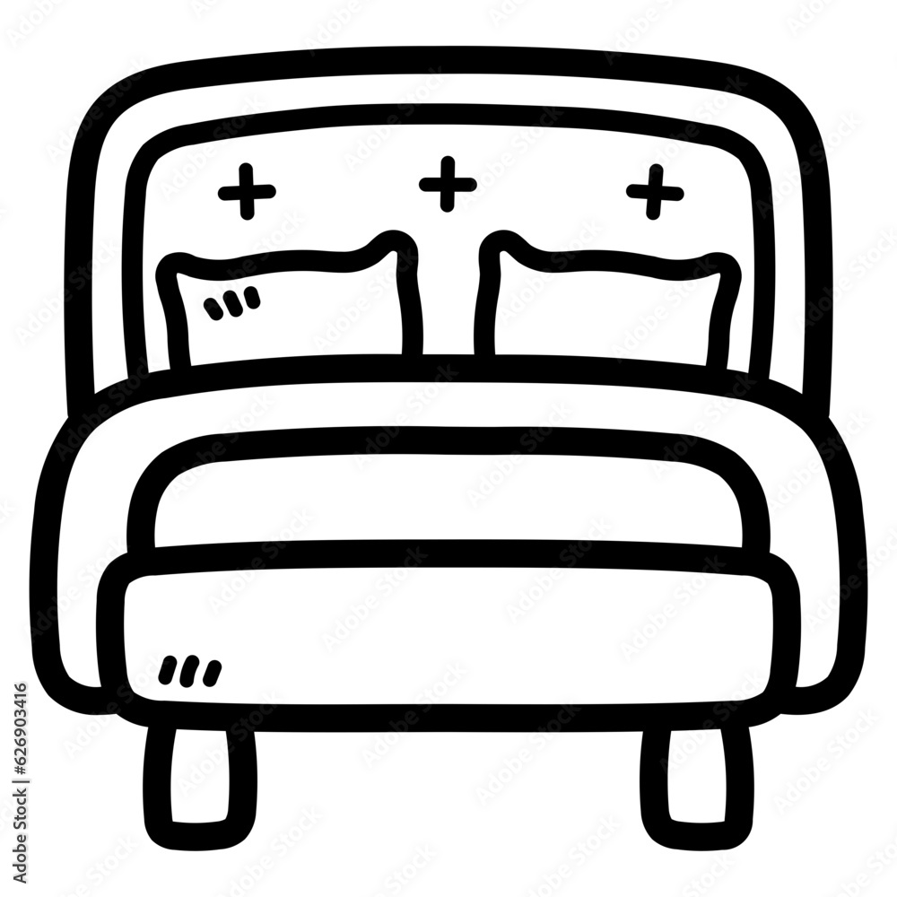 bed line icon style bed line icon style