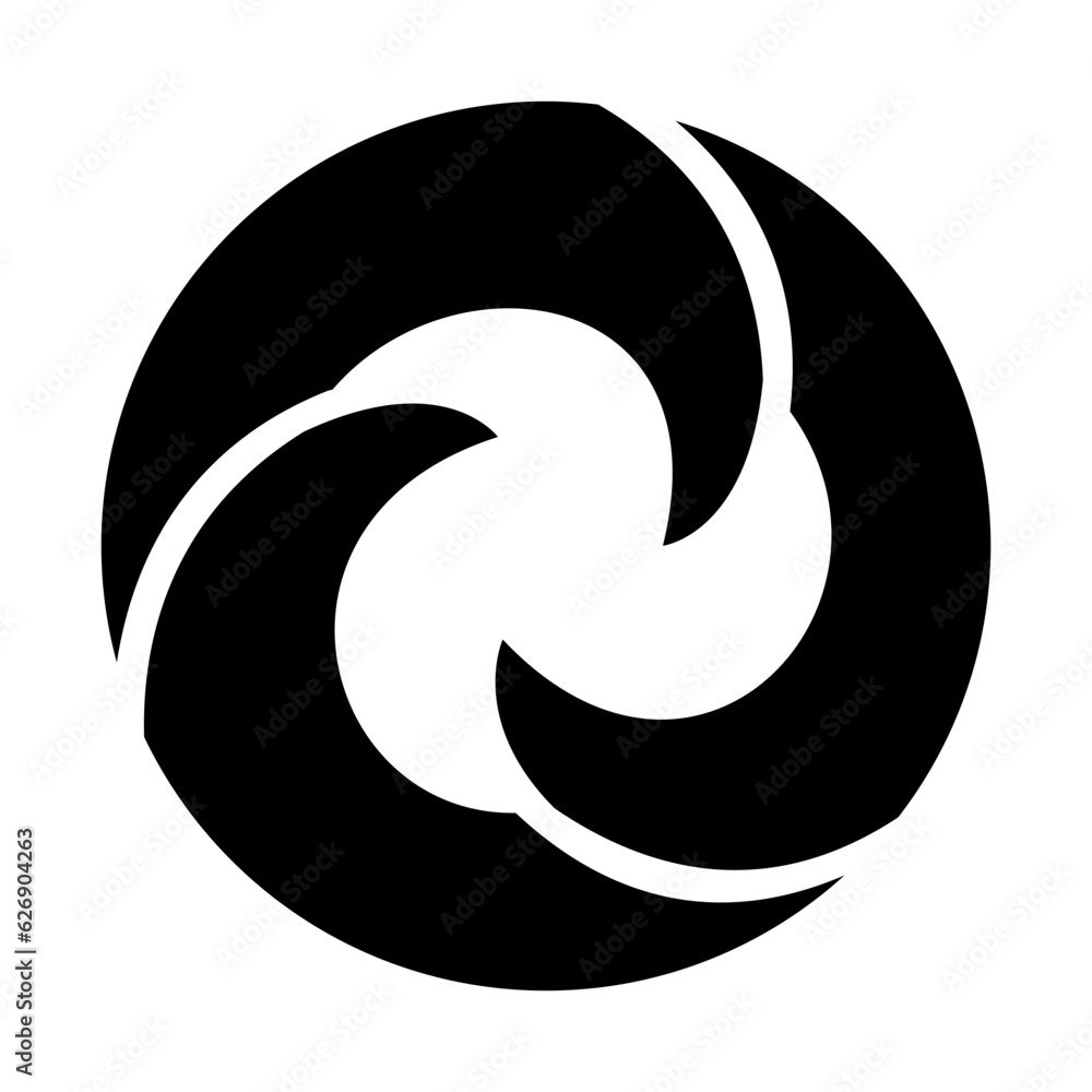 Black Wave Shaped Letter O Icon Black Wave Shaped Letter O Icon