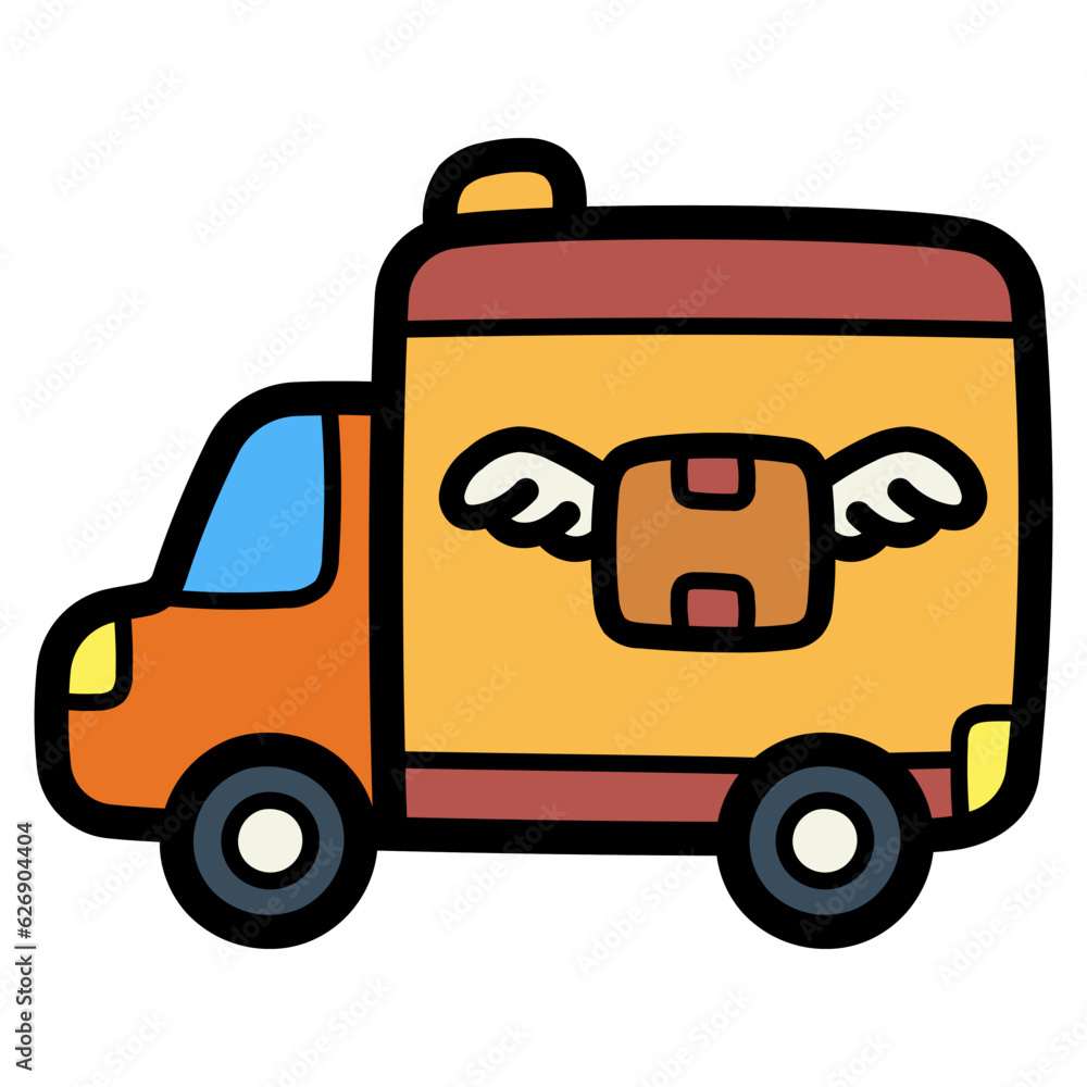Naklejka premium delivery truck filled outline icon style
