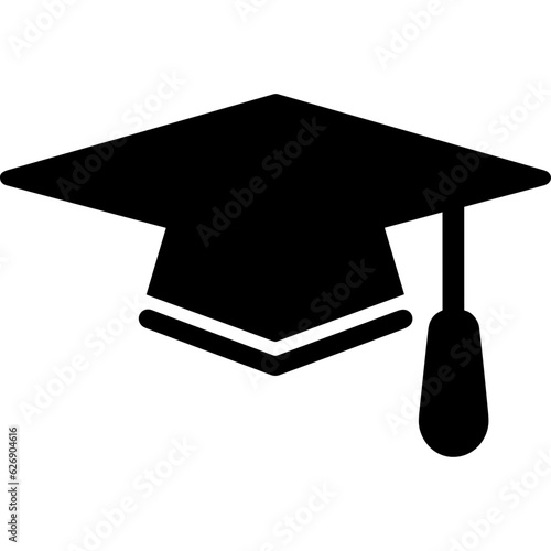 Graduation cap mortarboard single icon logo svg vector