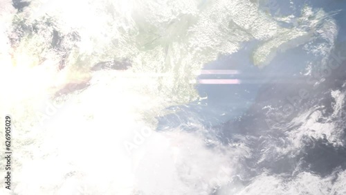 Zoom in from space and focus on West Hartford, Connecticut, USA. 3D Animation. Background for travel intro. Elements of this image furnished by NASA
