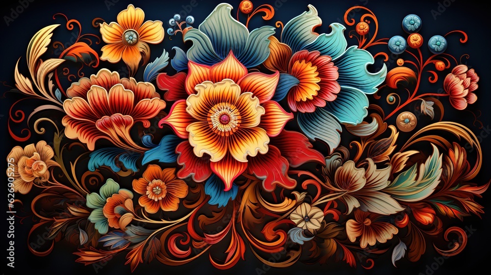 an abstract huge bunch of flowes background