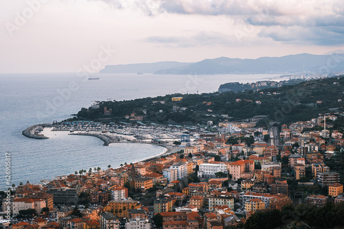 View of the sea city of Varazze 