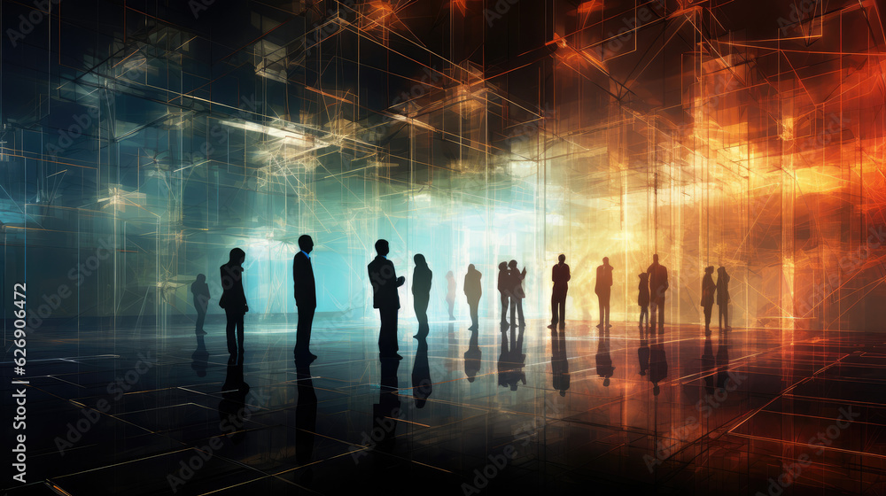 abstract background with peoples AI Generative abstract background with peoples AI Generative