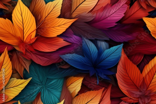 Fall foliage. Beautiful illustration picture. Generative AI © standret