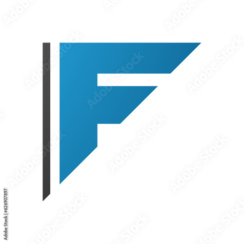 Wallpaper Mural Blue and Black Triangular Letter F Icon Torontodigital.ca